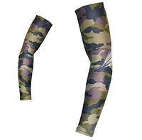 Arm Sleeve - Sports Compression Sleeves for Baseball, Basketball, Football, Cycling, Golf - Elbow Brace for Arthritis, Lymphedema - UV Protection, Tattoo Cover (1 Pair) (Camo, XL 11-14")
