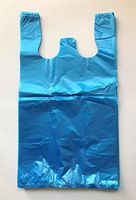 RG Large Plastic Grocery T-shirts Carry-out Bag Blue Unprinted 12 X 6 X 21 (100)