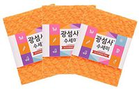 Harooliving 3 Packs Gwangsumsa Scouring Pad Luster Scrubber Dishwash Cloth Kitchen Sponges Made in Korea