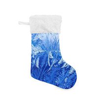 Personalized Christmas Stocking Unique Frost Flower Santa Xmas Tree Decor Socks Gift Kids Fireplace/Restaurant/Hotel/Club/bar