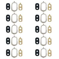JUNXI Phone case Phone Cover 10 PCS Back Camera Bezel with Lens Cover & Adhesive for Galaxy J4, J400F/DS, J400G/DS (Black)+ (Color : Gold)