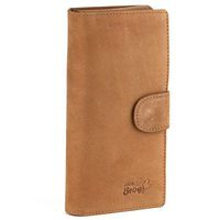 Leather Cigar Purse Travel Case - Credi Card Slots, Cutter & Tube Slots - Diesel Leather - [Tan]