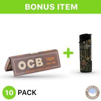 OCB Rolling Papers - Virgin Single Wide (10) with LED Lighter