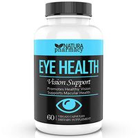 Vegan Eye Health Vitamins AREDS 2 Formula with Lutein, Zeaxanthin, Zinc and Vitamin C for Macular Degeneration, Strain, Dry Eyes and Vision Support (60)