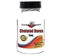 Chelated Boron 3mg * 100 Caps 100% Natural - by EarhNaturalSupplements