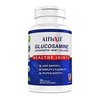 Alflexil Premium Glucosamine & Chondroitin Nutritional Supplement - Healthy Joint, Bone & Knee Support - Rich In MSM & Collagen - Organic natural Ingredients - Made In USA - 120 Capsules