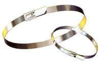 Morris Products 20914 Stainless Steel Ties, 7.9" Length, 0.18" Width, 200lbs Tensile Strength, 2" Max Bundle Diameter (Pack of 100)
