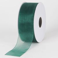 BBCrafts Hunter Green Sheer Organza Ribbon 7/8 inch 25 Yards