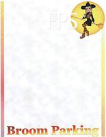 Halloween Broom Parking Witch Stationery Printer Paper 26 Sheets