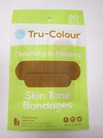 Tru-Colour Skin Tone Adhesive Fabric Bandages Match Your Skin Tone Green, 20 Bandages