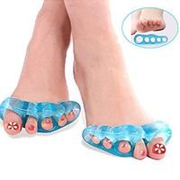 Toe Separators and Straightener,Pain Relief from Tired Achy Feet,Toe Stretcher for Hallux Valgus Silicone Gel 4 pcs
