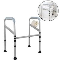Toilet Safety Rail - Bathroom Safety Assist with Grab Bars and Padded Handrails for Elderly, Disabled, Handicapped Fit Any Toilet