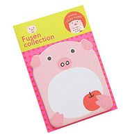 Grey990 2 x Sticky Note Panda/Pig/Cat/Elephant Pattern Self Adhesive Memo Pad Sticker Notepad Office Stationery Supplies - 8cm x 5.4cm (Approx) Pig#