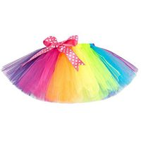 Children Kid Girls Tulle Tutu Rainbow Princess Pettiskirt Party Dance Ballet Skirt Costume 2-10 Years (Multicolor, 5T)