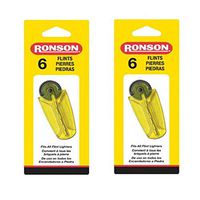 Ronson Flints - 6 Flints per Card (Pack of 12)