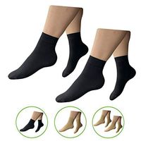 HealthyNees Closed Toe 15-20 mmHg Compression Foot Circulation Wide Ankle Sleeve (2 Pairs Black, 3X-Large)