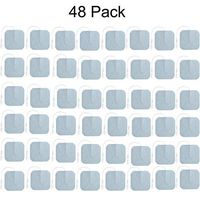 TENS Unit Pads 48 Pack Wired Self-Adhesive Electrodes Premium Replacement Pads for TENS Units - 2x2 Inches (2x2-48 Pack)