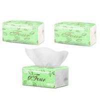 Iulove 300 Sheets/Pack in 4 Layers Multifold Paper Towels with Fast-Drying Absorbency Pockets White Paper Towels,Soft Skin-Friendly Paper Towels (3PC)