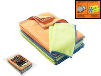 SUMEX Microfiber Cleaning Cloth No Scratch Rag Car Polishing Detailing Towels 12" x 16" with Microfiber Advanced Tech (Pack of 12 + 2 Mini Free, Tree Color Pack)