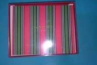 Crane & Co kate spade TF6634 Shirting Striped Holdiay Card 10 Notes 10 Envelopes 4 5/8" x 6 1/8" 100% Cotton Paper Inside: Ho Ho Ho Red-Lined Envelopes
