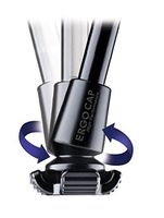 Ergocap® High Performance Crutch Rubber Tip - Rubber Replacement Foot Pad for Walking Canes - Stable Four Point, Engineered to Mimic The Joint Articulation of The Foot/Ankle (Universal-1 Crutch Tip)