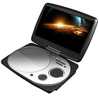 Impecca DVP916W 9 Inch Swivel Screen, Portable DVD Player with Rechargeable Battery, SD Card Slot and USB Port, White
