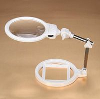 Magnifying Glass Folding Lighting Magnifying Glass 2LED Lamp Desktop Magnifying Glass Reading Maintenance Magnifying Glass Elderly Children Christmas Gift