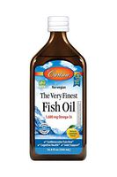 Carlson - The Very Finest Fish Oil, 1600 mg Omega-3s, Liquid Fish Oil Supplement, Norwegian Fish Oil, Wild-Caught, Sustainably Sourced Fish Oil Liquid, Lemon, 16.9 Fl Oz