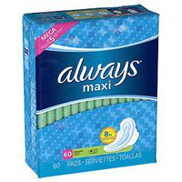 Always - Maxi Pads Long Super with Flexi-Wings - 60 ea