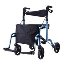 Standard Walkers Walker Foldable Elderly Trolley Large Capacity Storage Bag Multifunctional Lower Limb Training Rehabilitation Care (Color : Gold, Size : 8580cm)