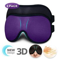 Sleep Mask forWomen Men, Ultrathin Light Blocking Sleeping Mask, No Pressure On Eyes 3D Contoured Blindfold, Soft Comfort Eye Shade Cover for Travel/Sleeping/Yoga/Shift Work.（Purple+Black）
