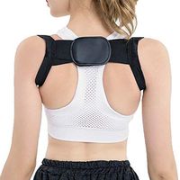 Hamkaw Posture Corrector for Women Men Adjutable Upper Back Brace for Shoulder and Clavicle Invisible Posture Corrector - Extra Large Black