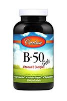 Carlson - B-50 Gels, Vitamin B Complex, Energy Production, Cellular Support & Optimal Wellness, 200 Softgels
