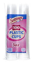 [2500 Cups] Settings 3 Oz Clear Plastic Disposable Reusable Cups For Drinking, Bathroom, Rinsing, Tests, Medication, Party, Home, Office, Water, Juice, (25 Packs - 1 Case)