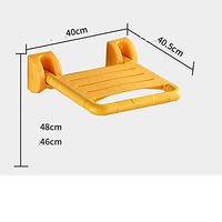 WYZBD Handrail Stainless Steel Bathroom Folding Stool Old Man Folding Shower Chair Bathroom handrail,Yellow,A