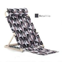 Folding Chair Adjustable Cushion Care Backrest (folding +7 Gear Adjustment),Metallic