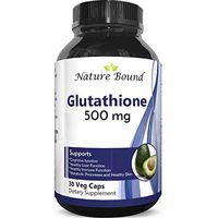Pure Glutathione Supplement 500 mg GSH - Pure Skin Whitening Pills Natural Antioxidant with Milk Thistle Extract Silymarin Liver Health Alpha Lipoic Acid Amino - 30 Veg Capsules by Nature Bound