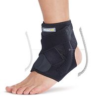 Bracoo Ankle Brace, Dual Spring Stabilizers, Open-Heel, Adjustable Support – Dynamic Splint Flexion Resistance, Joint Stress Reduction & Rehabilitation, FP30, L/XL