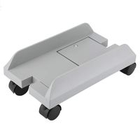 CPU Stand Mobile Desktop Tower Computer Floor Stand Rolling Caster Wheels Adjustable Width Universal PC Computer Holder Cart with 4 Caster Wheels (Gray)