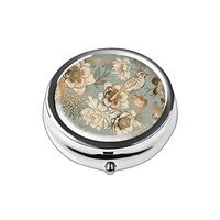 Pill Box - Lizimandu Compact 3 Compartment Medicine Case, Pill Box for Pocket or Purse (Blue Bird)