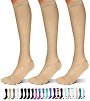 SB SOX 3-Pair Compression Socks (15-20mmHg) for Men & Women – Great Quality Comfortable Socks, Easy to Put On – Best Socks for Daily/Any Use, Running, Nurse, Travel (02 – Solid Nude, XX-Large)