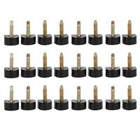Pasamer 24pcs/Set High Heel Tips Replacesment Tap Caps, Anti-Slip, Shoes Dowels Repair (11x11mm)