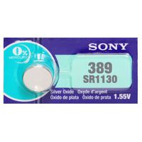 Sony 389 (SR1130) 1.55V Silver Oxide 0%Hg Mercury Free Watch Battery (4 Batteries)