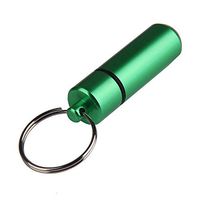 1PC Mini Pill Boxes Keychain Round Aluminum Alloy Pills Bottle Portable Medicine Drug Holder Keyring Container