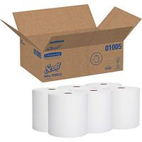 Scott Essential High Capacity Hard Roll Paper Towels (01005), White, 1000' / Roll, 6 Paper Towel Rolls / Convenience Case