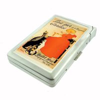 Vintage French Milk Ad Cats Double-Sided Cigarette Case with lighter, ID Holder, and Wallet D-487