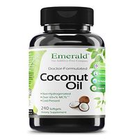 Emerald Labs Coconut Oil - 100% Pure Extra Virgin Coconut Oil - Supports The Immune System, Brain Health, and Weight Loss Support - 240 Softgels