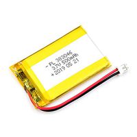 AKZYTUE 3.7V 500mAh 383046 Lipo Battery Rechargeable Lithium Polymer ion Battery Pack with JST Connector