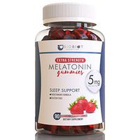 BIOBIOT Melatonin Gummy 5mg Supplement Complex for Supporting Restful Sleep, 90 Strawberry Flavored Gummies for Adults