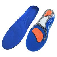 Orthotic Gel Inserts Men for Plantar Fasciitis, Flat Feet Sports Gel Shoes Insoles Arch Support Heel Protection Full Length Hiking Insoles